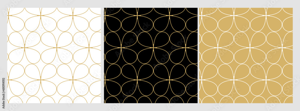 Luxury gold background pattern seamless geometric line floral circle abstract design vector set. Christmas collection. Geometric line art deco pattern. Luxury gold background pattern seamless geometric line floral circle abstract design vector set. Christmas collection. Geometric line art deco pattern.