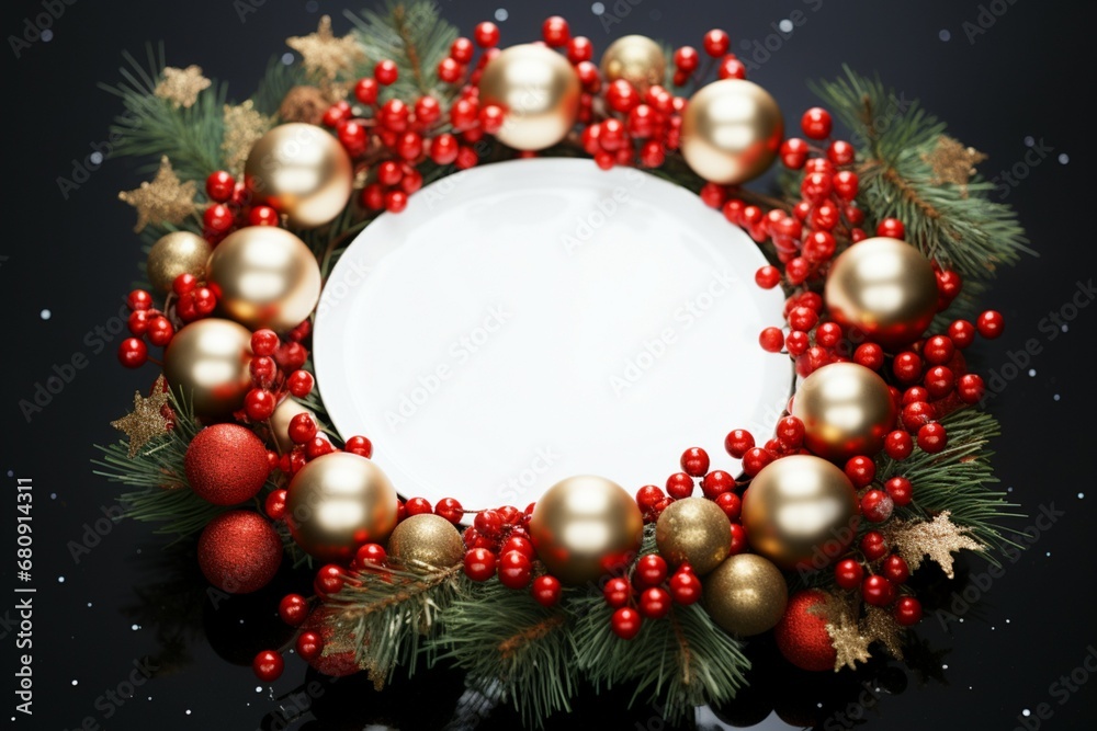 Rustic Christmas wreath ornaments a beacon of yuletide charm