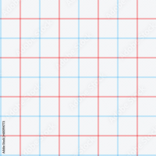 Check Plaid Seamless, Diagonal Gingham White, Light Blue and Famingo Pink, Tartan Simple Windowpane Classic Line Grid with Herringbone Pattern