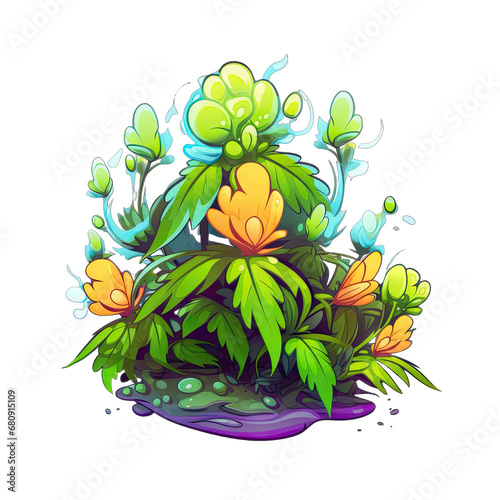 illustration of a marijuana plant