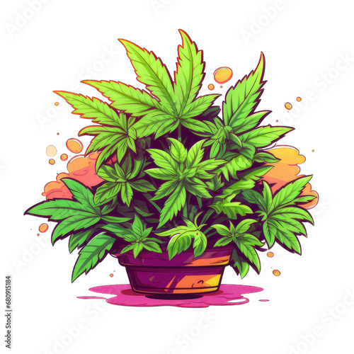illustration of a marijuana plant