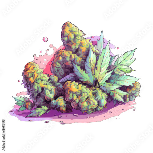 illustration of a marijuana plant