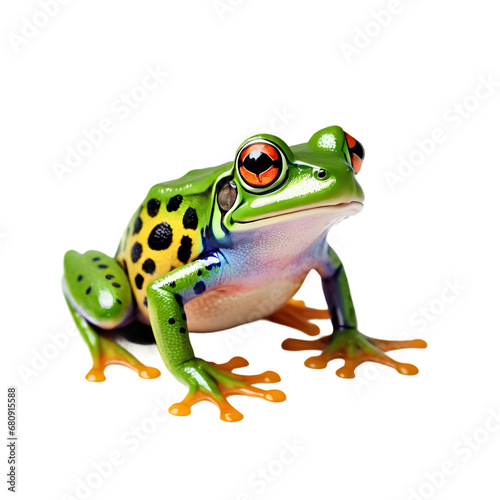 Vivid Tree Frog Poised Elegantly, High-Resolution Image Perfect for Print on Demand Products, Captivating Wildlife Subject for POD Apparel and Decor