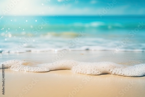 White Sand Beach Texture Background with Copy Space, Generative AI Illustration