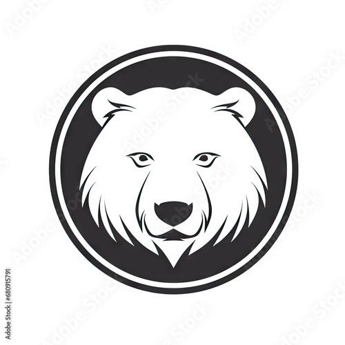 Bear Head Icon  Grizzly Portrait  Minimal Bear Logo