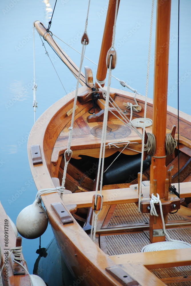 Fototapeta premium wooden boat on the water