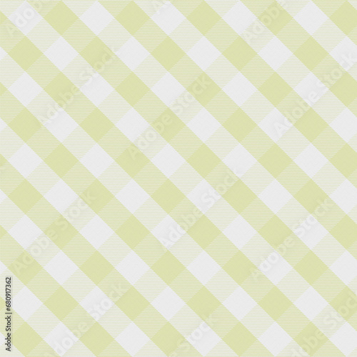 Buffalo Vector Pixel Gingham Crossed Lines Pattern, Tartan Checked Plaids in Green Lemon Pastel Color