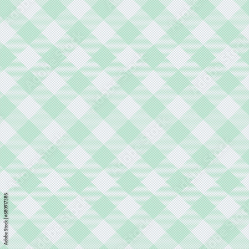 Buffalo Vector Pixel Gingham Crossed Lines Pattern, Tartan Checked Plaids in Granny Apple Pastel Color.