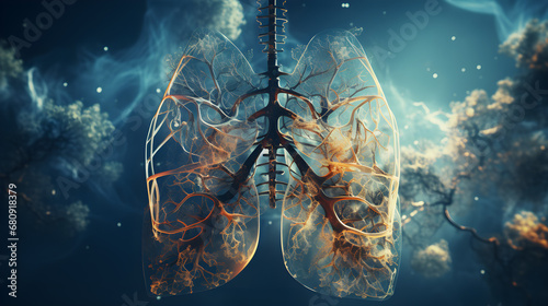 Lung radiography concept photo