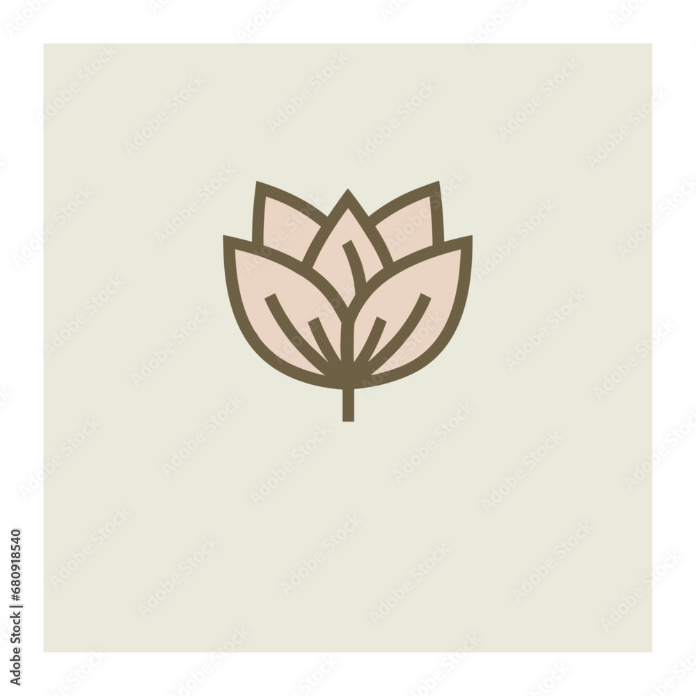 Minimal line art vector logo of a tulip, suitable for various digital and print applications. Available in EPS, SVG, PNG, and JPEG formats with transparent background. Modern, professional, and versat