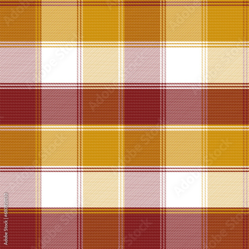 Diagonal Gingham Plaid Midi Skirt, Modern Design Seamless Checkered Texture of Classic Coat Tweed Maroon, Gold and White Background
