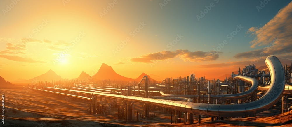 A Futuristic City Embraced by Majestic Mountains