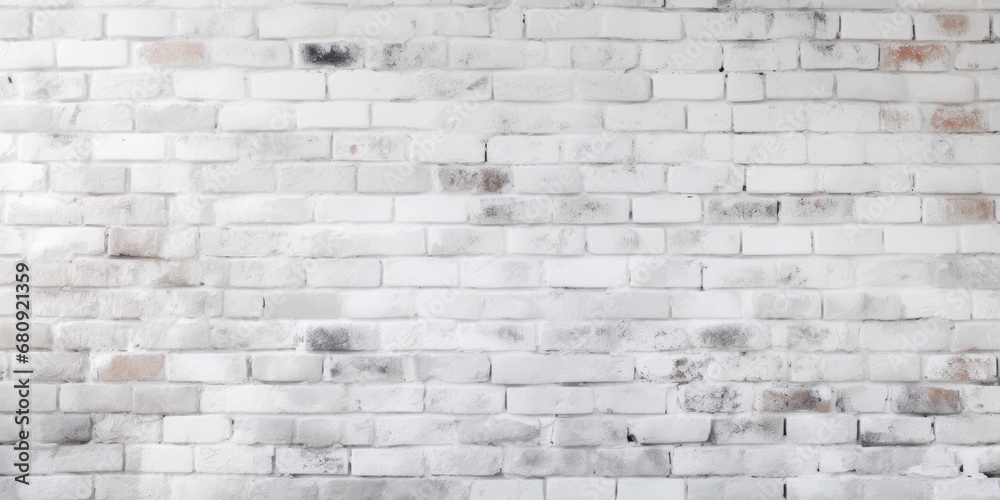 Fototapeta premium serene white brick wall with delicate bricks, minimalistic charm, Generative AI