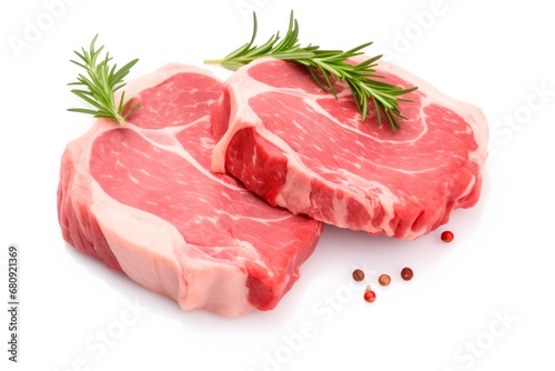 Raw veal beef meat steaks like chateau mignon, t-bonnet, tomahawk, striploin, tenderloin, tenderloin, new york steak.