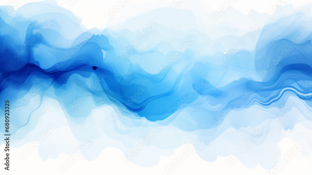 Blue watercolor stroke design decorative background