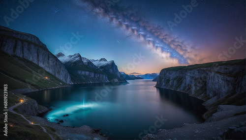 Fjord unter Sternen