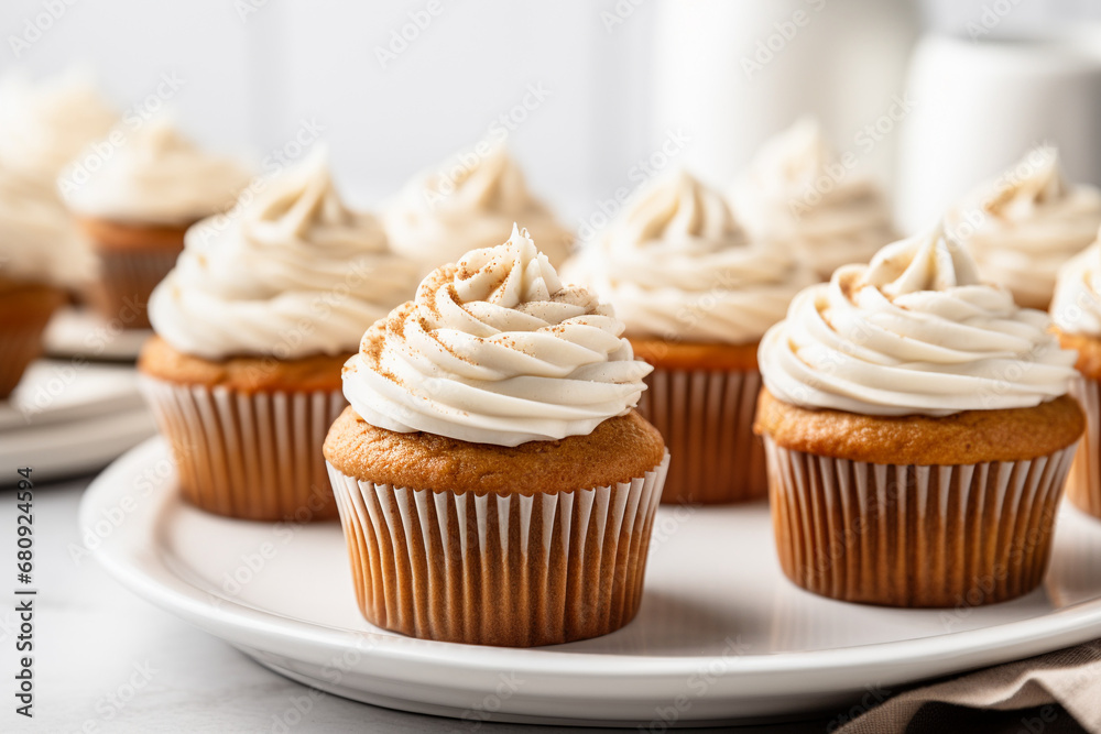 Spiced Pumpkin Cupcakes with Cream Cheese Frosting