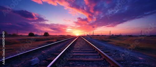 railway at sunset © Umar