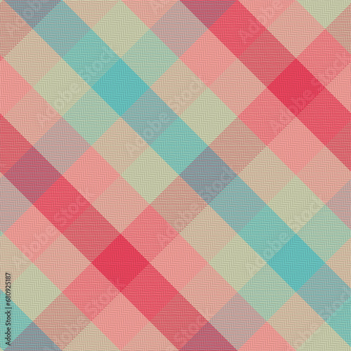 Diagonal gingham Cute Pink Retro Plaid Seamless Pattern of Fashion Style for autumn winter scarf, flannel shirt, other modern fashion textile or digital paper print.