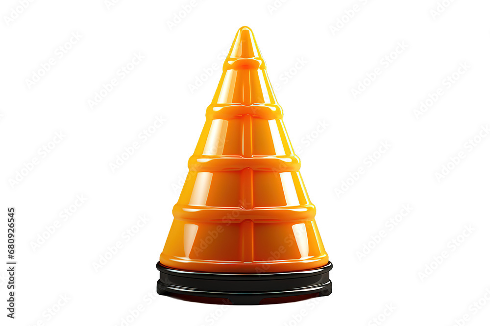 3d rendering orange traffic cones isolated on a Transparent background. Generative AI 3d rendering orange traffic cones isolated on a Transparent background. Generative AI