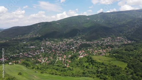 Amazing Aerial view of Vitosha Mountain near Village of Rudartsi, Pernik region, Bulgaria photo