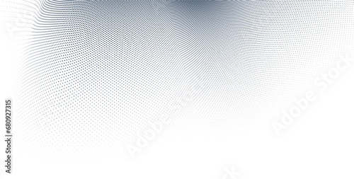 Dotted vector abstract background, light grey dots in perspective flow, dotty texture abstraction, big data technology image, cool backdrop.