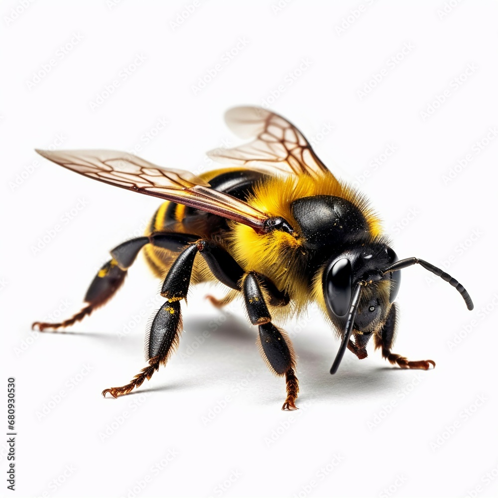 a bumblebee isolated on a white background 