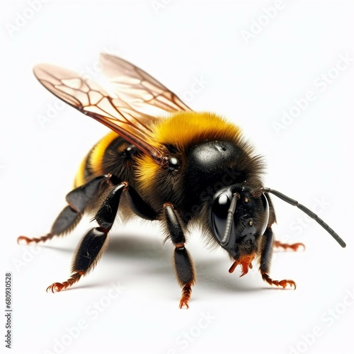 a bumblebee isolated on a white background 