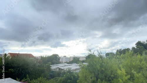 Timelapse of passing clouds in the south of France