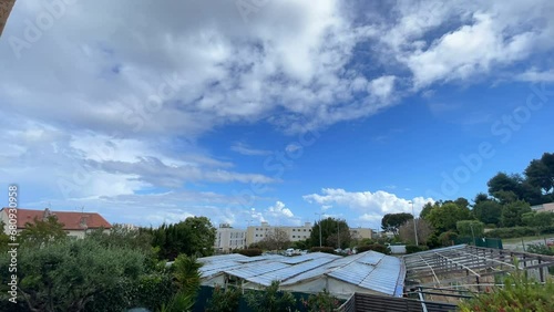 Timelapse of passing clouds in the south of France