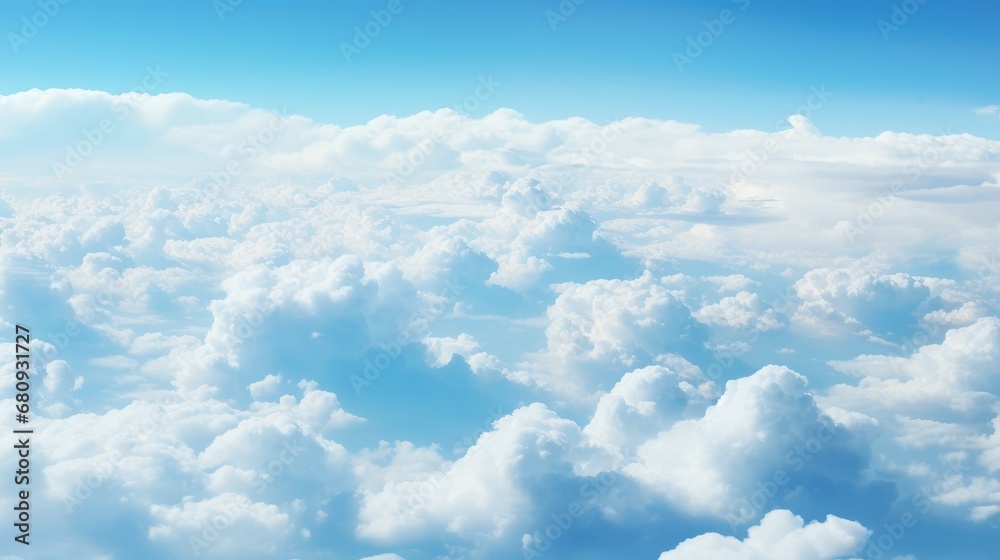 blue sky with clouds from above, Generative Ai blue sky with clouds from above, Generative Ai