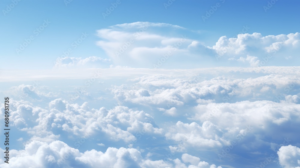 blue sky with clouds from above, Generative Ai blue sky with clouds from above, Generative Ai
