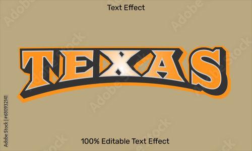 Texas text effect in 3d