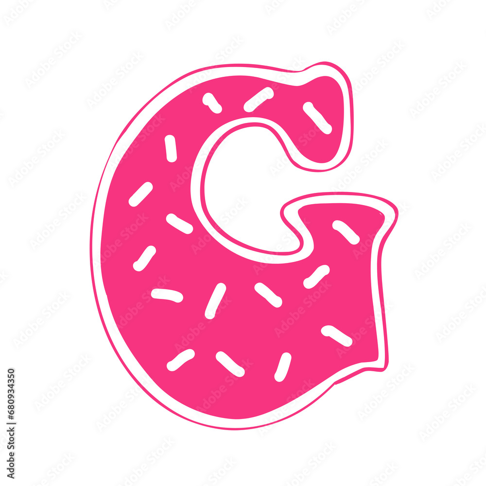 Donut font Letter G Donut font Letter G