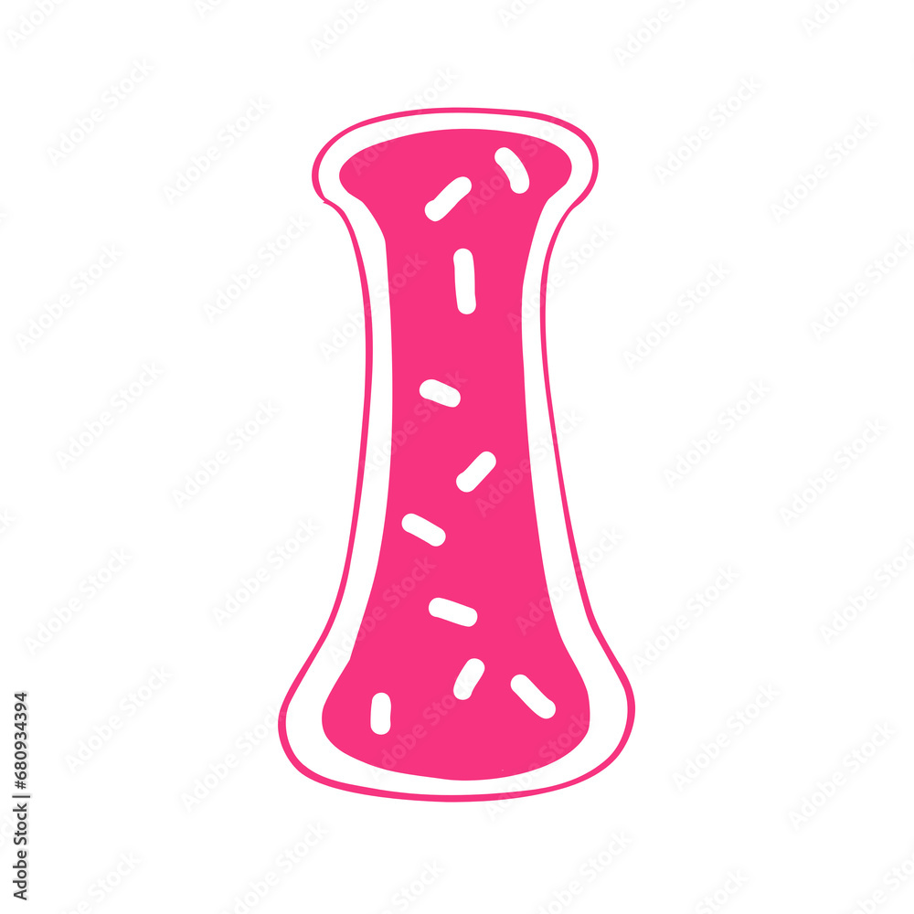 Donut font Letter I