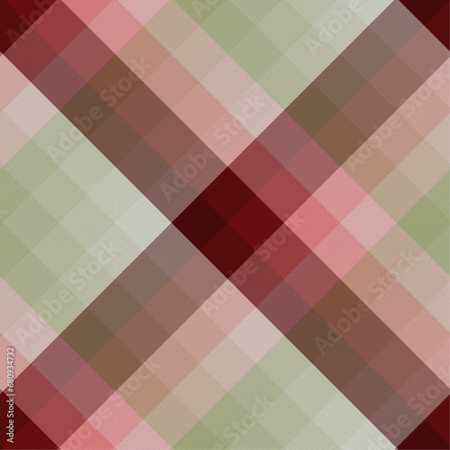 Beige, Maroon Lumberjack Plaid Seamless Pattern, Diagonal gingham Buffalo Check Tartan Vector Pixel wtih herringbone