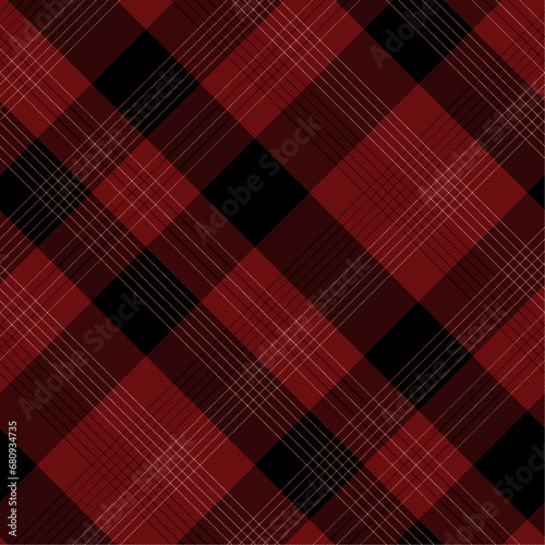  Black, Red(Maroon), Lumberjack Plaid Seamless Pattern, Buffalo Check Tartan Vector Pixel wtih herringbone