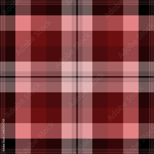 Colorful Maroon, Black Lumberjack Plaid Seamless Pattern, Buffalo Check Tartan Vector Pixel