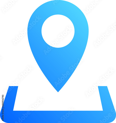 Blue Gradient Location Icon