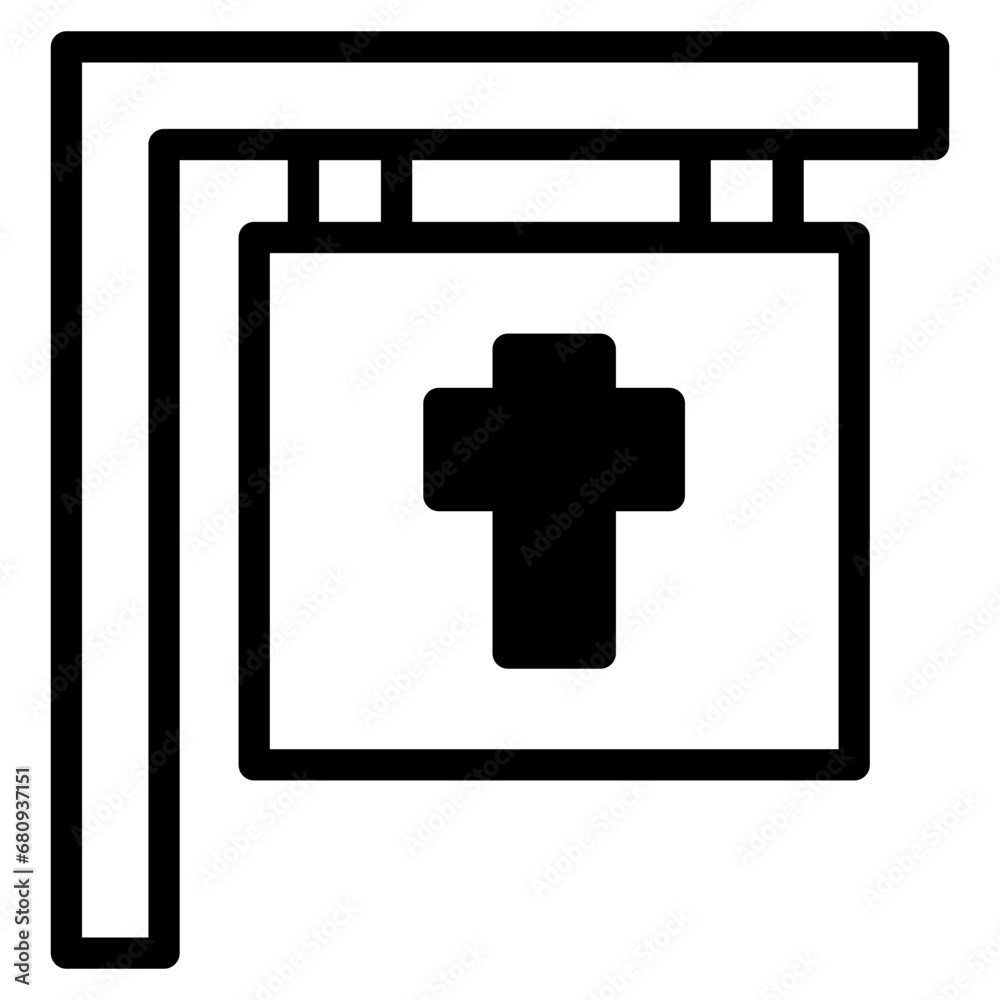 Obraz premium church signboard dualtone