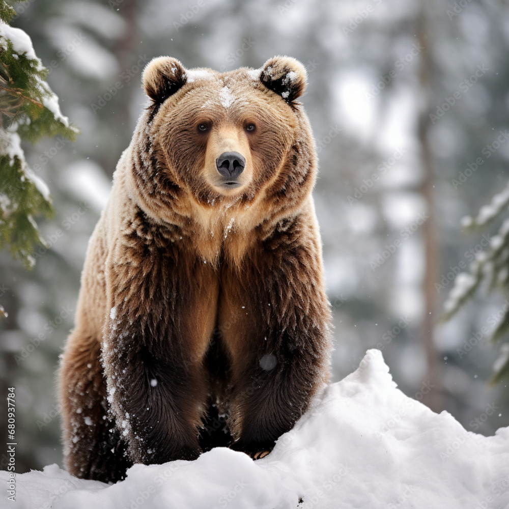 brown bear in the forest