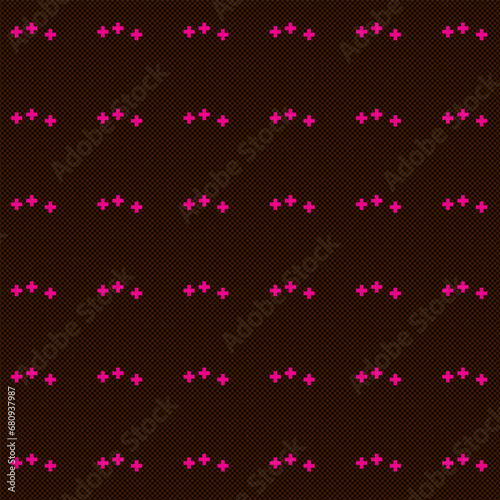 Abstract check plaid pattern in black, orange, burnt orange. Seamless bright herringbone tartan
