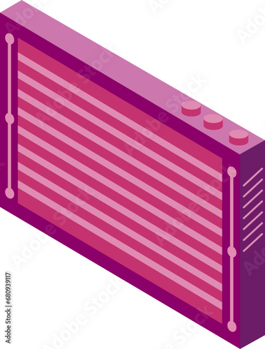 3D icon of engine radiator 