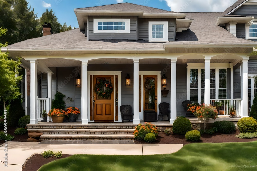 luxury home with a garden