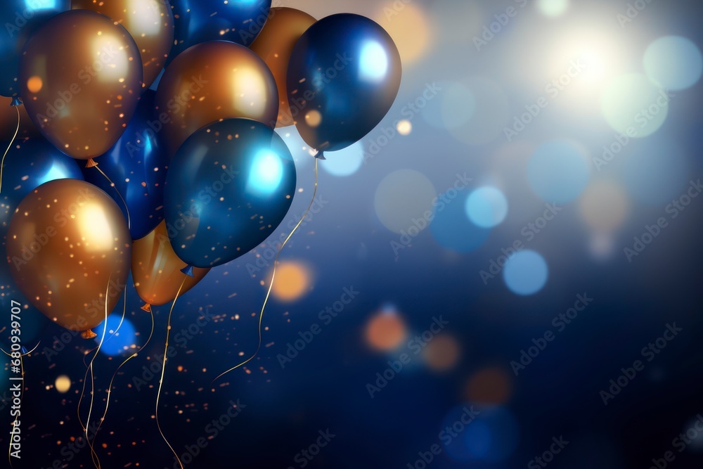 Joyful Air Balloons Adorning a Birthday Celebration Background Joyful Air Balloons Adorning a Birthday Celebration Background