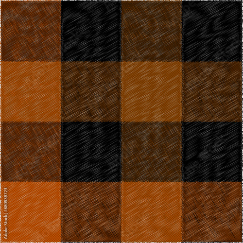 Burnt Orange Lumberjack plaid seamless pattern, Check tartan vector image, EPS10 background design for for autumn winter scarf, flannel shirt, other modern fashion textile or digital paper print. 