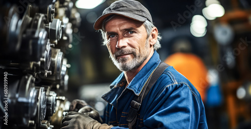 Engine and Machine Assembler at work, specializing in the assembly of industrial engines and turbines