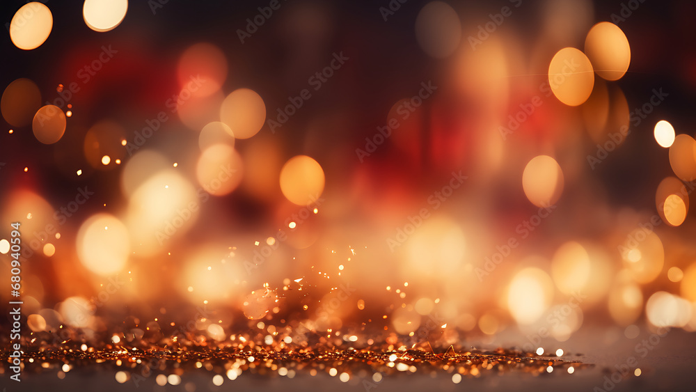 Red and Gold Fireworks and bokeh background. New Year's eve concept. Red and Gold Fireworks and bokeh background. New Year's eve concept.