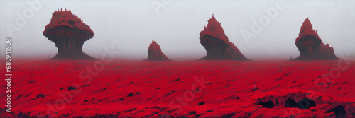 Fantasy landscape. Digital ...