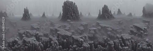 Fantasy landscape. Digital ...
